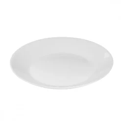 PRIMA DECO CLASSIC Talerz deserowy 18 cm / biały / szkło hartowane