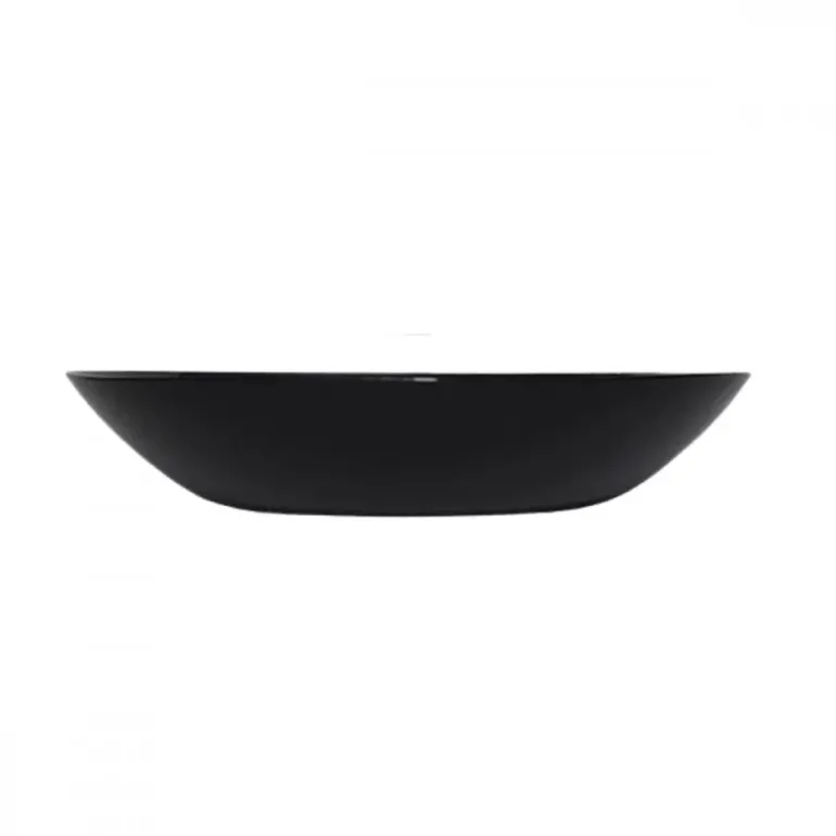 PRIMA DECO CLASSIC Talerz głęboki do zupy 20 cm / czarny / szkło hartowane