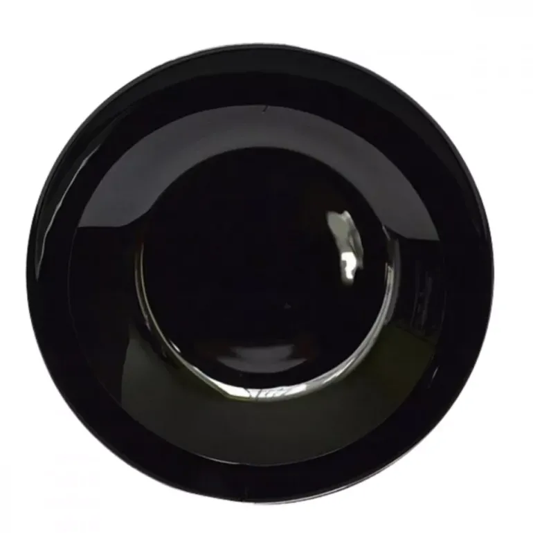PRIMA DECO CLASSIC Talerz głęboki do zupy 20 cm / czarny / szkło hartowane