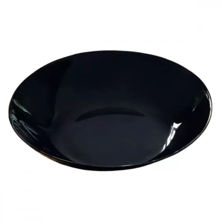 PRIMA DECO CLASSIC Talerz głęboki do zupy 20 cm / czarny / szkło hartowane