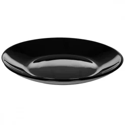 PRIMA DECO CLASSIC Talerz obiadowy 25 cm / czarny / szkło hartowane