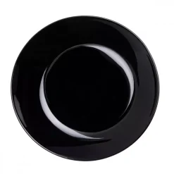 PRIMA DECO CLASSIC Talerz obiadowy 25 cm / czarny / szkło hartowane