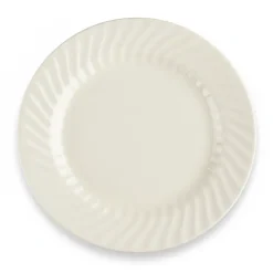 PRIMA DECO EMBOSS Komplet obiadowy 18 el dla 6 os karbowany / porcelana ecru