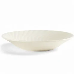 PRIMA DECO EMBOSS Komplet obiadowy 54 el dla 18 os karbowany / porcelana ecru