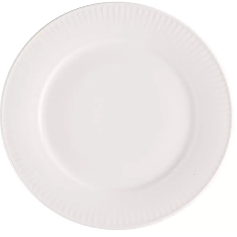 PRIMA DECO HARMONY Komplet obiadowy 54 el dla 18 os / ryflowany / prążek / ecru / porcelana