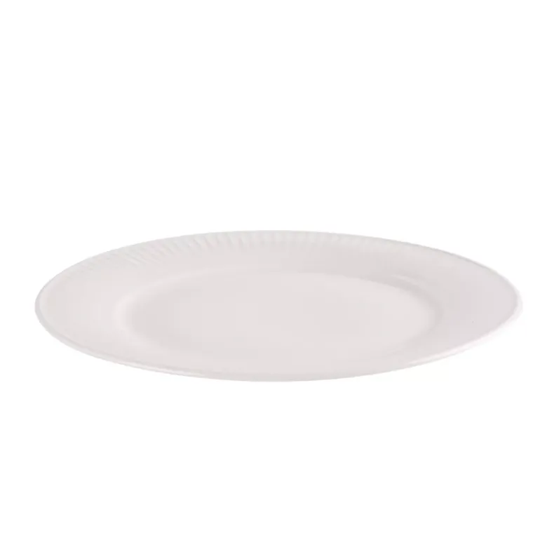 PRIMA DECO HARMONY Komplet obiadowy 54 el dla 18 os / ryflowany / prążek / ecru / porcelana