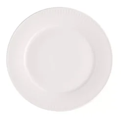 PRIMA DECO HARMONY Komplet obiadowy 54 el dla 18 os / ryflowany / prążek / ecru / porcelana