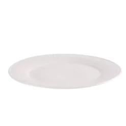 PRIMA DECO HARMONY Komplet obiadowy 36 el dla 12 os / ryflowany / prążek / ecru / porcelana