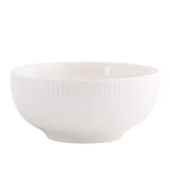 PRIMA DECO HARMONY Komplet obiadowy z kubkami 24 el dla 6 os ryflowany kremowy