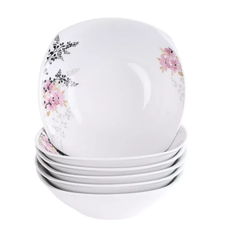 PRIMA DECO Komplet obiadowy 18 el 6 os Azalia kwadrat