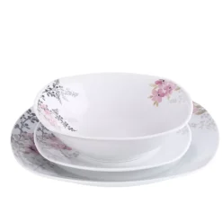 PRIMA DECO Komplet obiadowy 18 el 6 os Azalia kwadrat