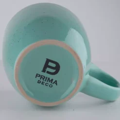 PRIMA DECO Komplet obiadowy 48 el dla 12 os / turkusowy / kamionka