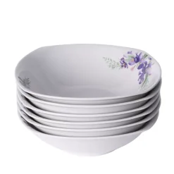 PRIMA DECO Komplet obiadowy 36 el dla 12 os IRYS / kwadratowy / porcelana