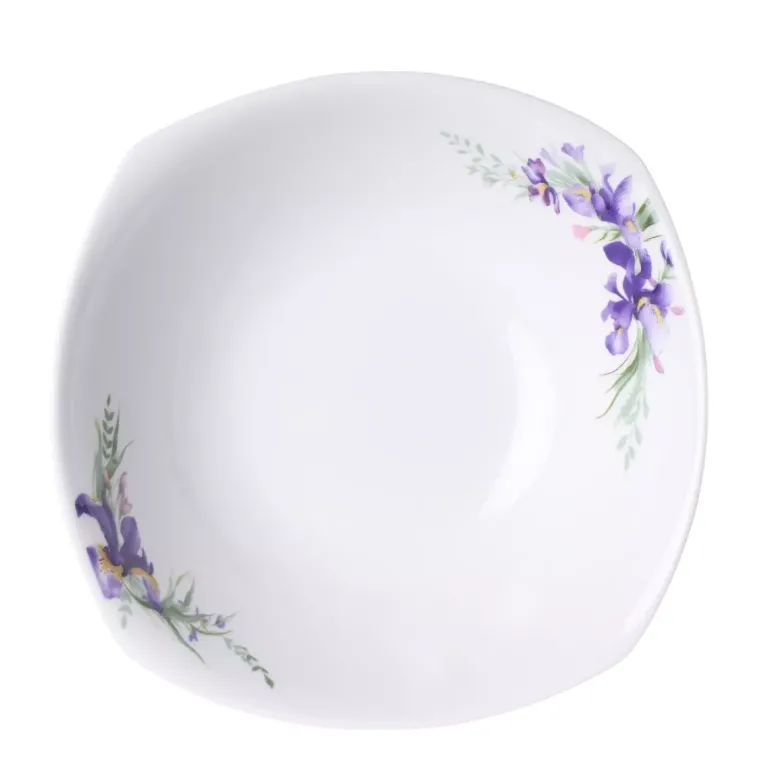 PRIMA DECO Komplet obiadowy 36 el dla 12 os IRYS / kwadratowy / porcelana