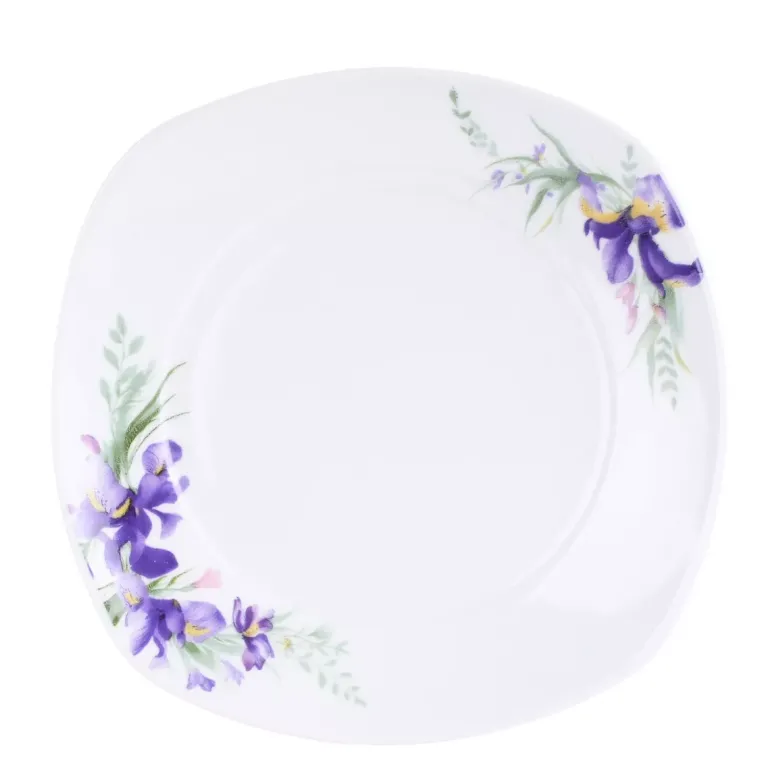 PRIMA DECO Komplet obiadowy 36 el dla 12 os IRYS / kwadratowy / porcelana