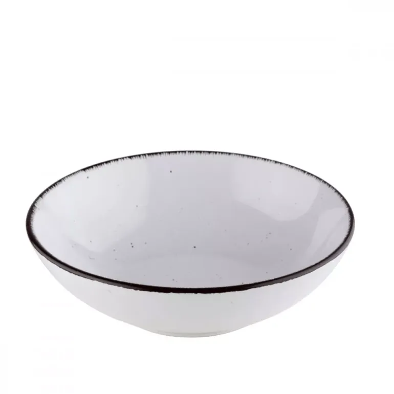 PRIMA DECO Komplet obiadowy 72 el dla 18 os biały / kamionka