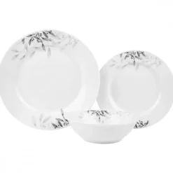 PRIMA DECO Komplet obiadowy 54 el dla 18 os NATURA / okrągły / porcelana