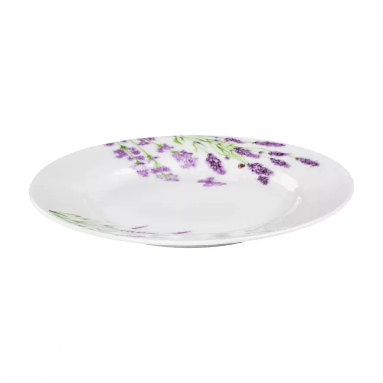 PRIMA DECO Komplet obiadowy 36 el dla 12 os LAWENDA / okrągły / porcelana
