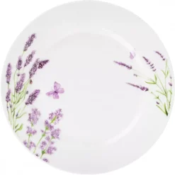 PRIMA DECO Komplet obiadowy 36 el dla 12 os LAWENDA / okrągły / porcelana