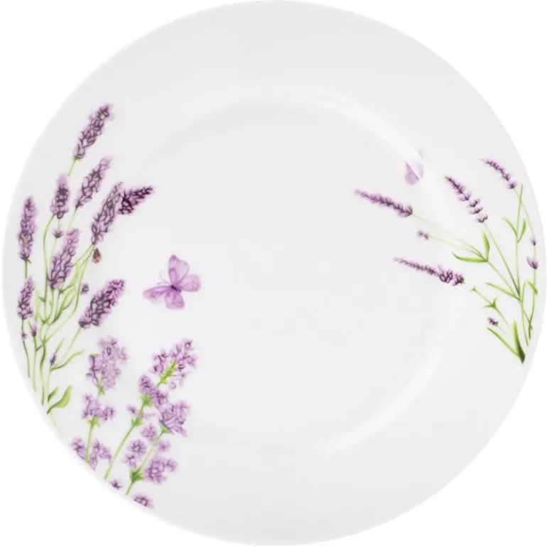 PRIMA DECO Komplet obiadowy 36 el dla 12 os LAWENDA / okrągły / porcelana