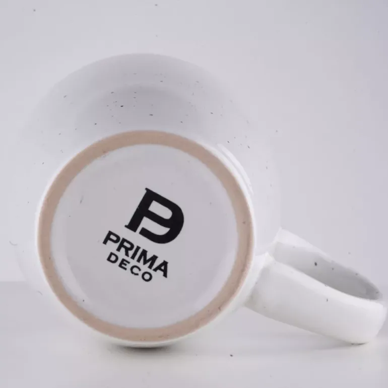 PRIMA DECO Komplet obiadowy 48 el dla 12 os biały / kamionka