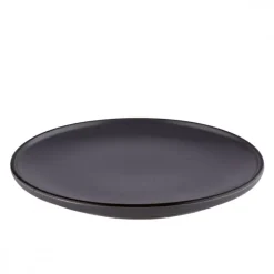 PRIMA DECO Komplet obiadowy 24 el dla 6 os / ciemny szary / matowy / kamionka
