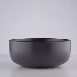 PRIMA DECO Komplet obiadowy 24 el dla 6 os / ciemny szary / matowy / kamionka