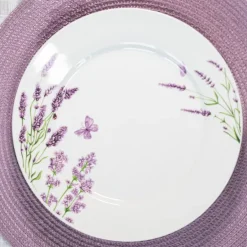 PRIMA DECO Komplet obiadowy 54 el dla 18 os LAWENDA / okrągły / porcelana