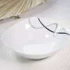 PRIMA DECO Komplet obiadowy 54 el dla 18 os FALA / kwadratowy / porcelana