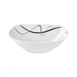 PRIMA DECO Komplet obiadowy 54 el dla 18 os FALA / kwadratowy / porcelana