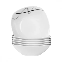 PRIMA DECO Komplet obiadowy 54 el dla 18 os FALA / kwadratowy / porcelana