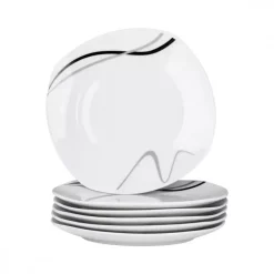 PRIMA DECO Komplet obiadowy 54 el dla 18 os FALA / kwadratowy / porcelana