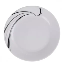 PRIMA DECO Komplet obiadowy 18 el 6 os Czarna mozaika okrągły