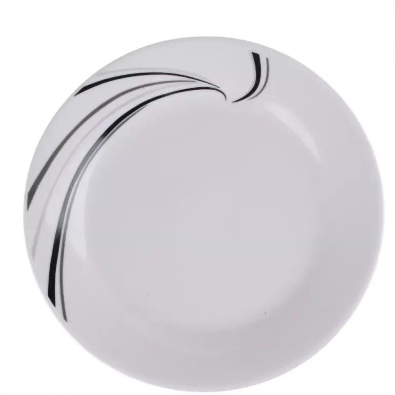 PRIMA DECO Komplet obiadowy 18 el 6 os Czarna mozaika okrągły