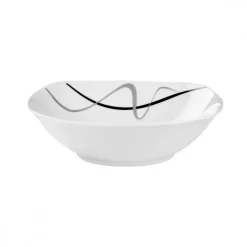 PRIMA DECO Komplet obiadowy 36 el dla 12 os FALA / kwadratowy / porcelana