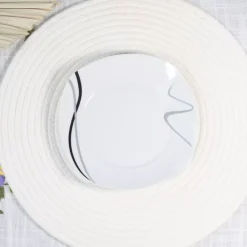 PRIMA DECO Komplet obiadowy 36 el dla 12 os FALA / kwadratowy / porcelana