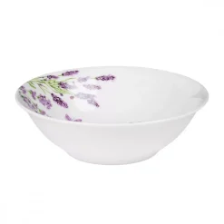 PRIMA DECO Komplet obiadowy 18 el dla 6 os LAWENDA / okrągły / porcelana