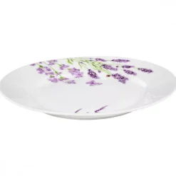 PRIMA DECO Komplet obiadowy 18 el dla 6 os LAWENDA / okrągły / porcelana