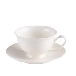 PRIMA DECO Komplet 18x Filiżanka 220 ml ze spodkiem / ecru