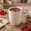 PRIMA DECO Kubek ryflowany 330 ml kremowy