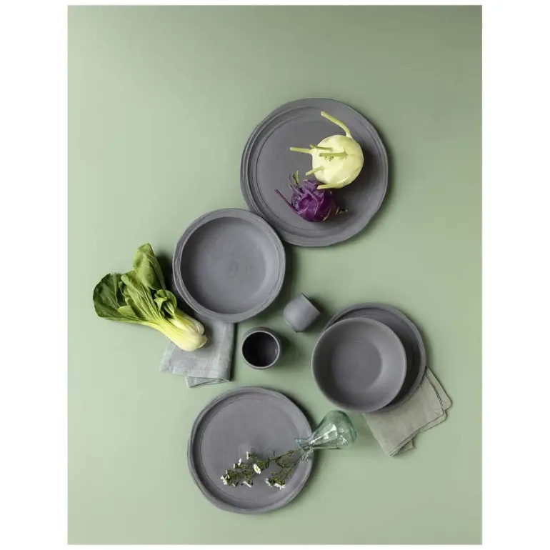 REVOL No.W Talerz obiadowy 26 cm szary / glina ceramiczna