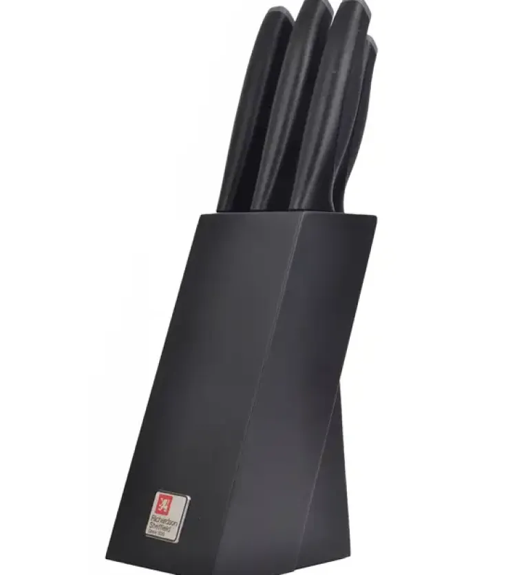 RICHARDSON SHEFFIELD ADVANTAGE Zestaw 5 noży w czarnym bloku / stal nierdzewna