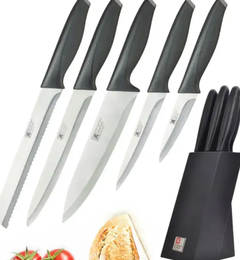 RICHARDSON SHEFFIELD ADVANTAGE Zestaw 5 noży w czarnym bloku / stal nierdzewna