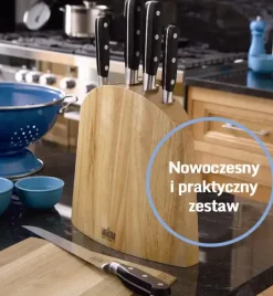 RICHARDSON SHEFFIELD Noże kuchenne V Sabatier 5 el w bloku / stal nierdzewna najwyższej jakości