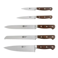 RICHARDSON SHEFFIELD VIRTUOSE Zestaw 5 noży kuchennych w bloku drewnianym