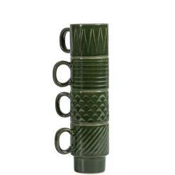 SAGAFORM Coffe & More Filiżanki do espresso 100 ml, 4 szt. / zielone / FreeForm