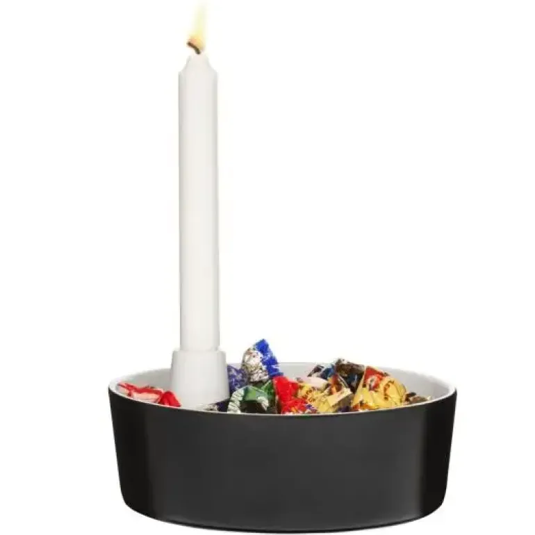 SAGAFORM Misa do serwowania ze świcznikiem ⌀ 20 cm CHRISTMAS czarna / FreeForm