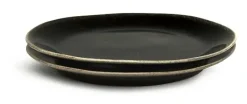 SAGAFORM NATURE Zestaw 2 talerzy kamionkowych / ciemnoszare / 22 cm