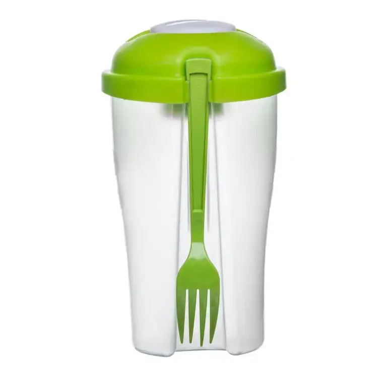 SAGAFORM Pojemnik na sałatkę + widelec FRESH 0,8 l / zielony / FreeForm