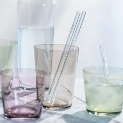 SCHOTT ZWIESEL Rurki szklane 4 szt. ze szczoteczką dł. 15 cm